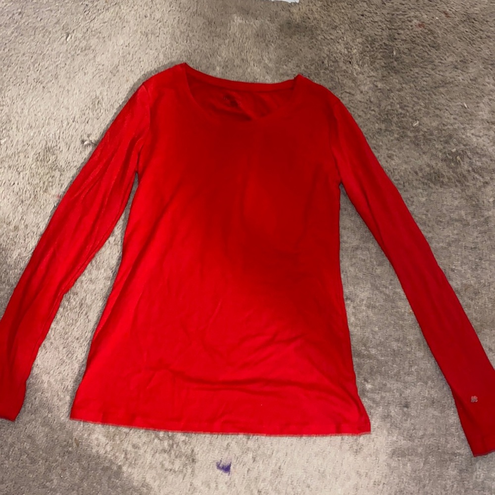 Plain red long sleeve